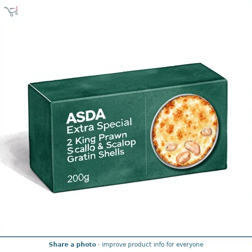 ASDA Extra Special 2 King Prawn & Scallop Gratin Shells 200g