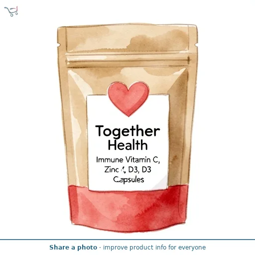 Together Health Immune Vitamin C, Zinc, D3 Capsules