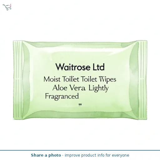 Waitrose Moist Toilet Tissue Wipes Aloe Vera Lightly Fragranced