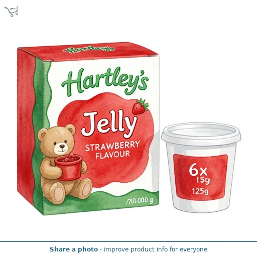 Hartley's Strawberry Flavour Jelly 6 x 125g (750g)