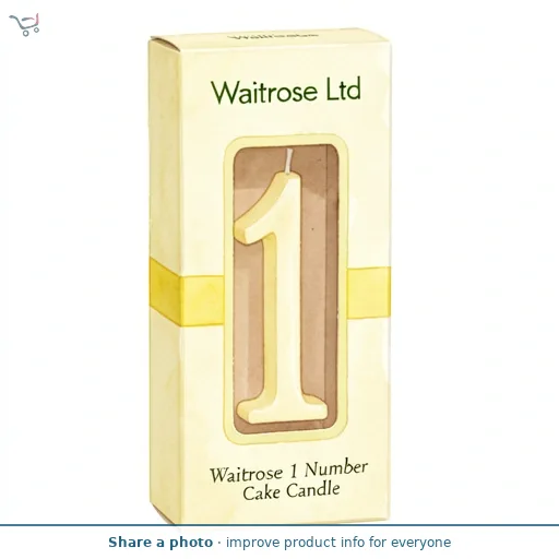 Waitrose 1 Number Cake Candle