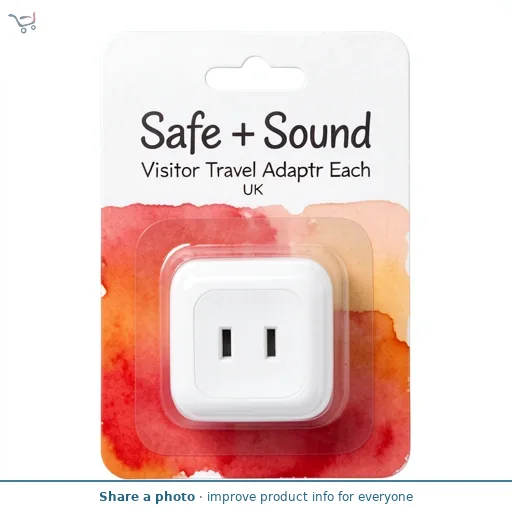 Safe+Sound UK Visitor Travel Adaptr Each