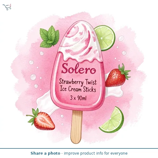 Solero 3 x 90ml Strawberry Twist Ice Cream Lollies