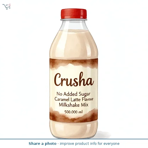 Crusha No Added Sugar Caramel Latte Flavour Milkshake Mix 500ml