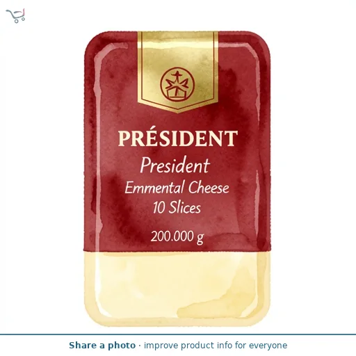 President Emmental Cheese 10 Slices