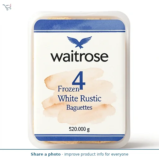 Waitrose 4 Frozen White Rustic Baguettes