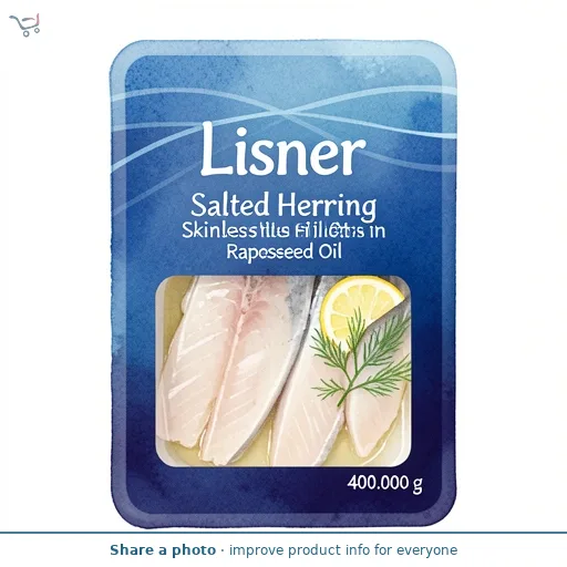 Lisner Salted Herring Skinless Fillets in Rapeseed Oil 400g