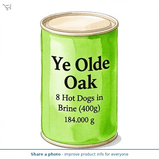 Ye Olde Oak 8 Hot Dogs in Brine (400g)