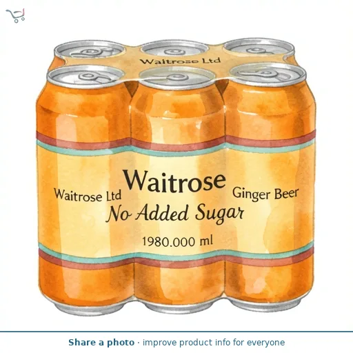 Waitrose Ginger Beer No Added Sugar 6x330ml
