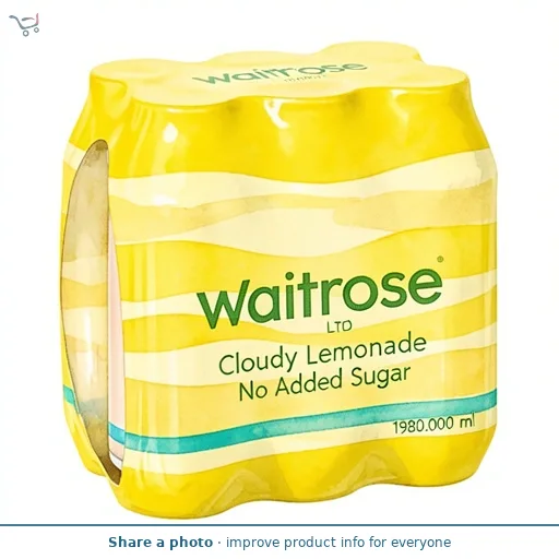 Waitrose Cloudy Lemonade No Added Sugar