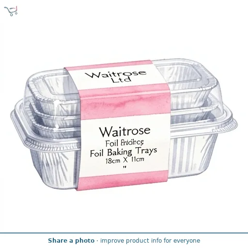 Waitrose Foil Baking Trays 18cm X 11cm