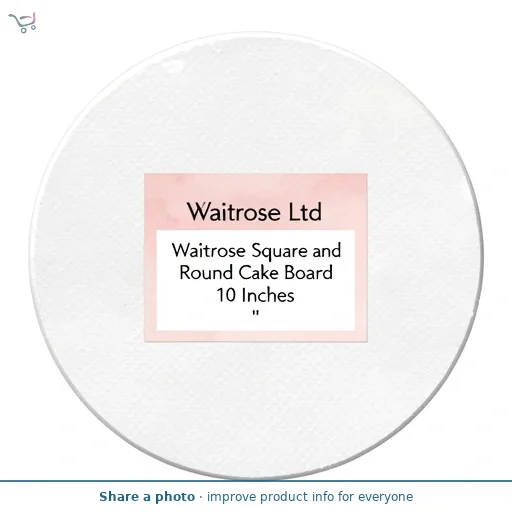 Waitrose Square and Round Cake Board 10 Inches