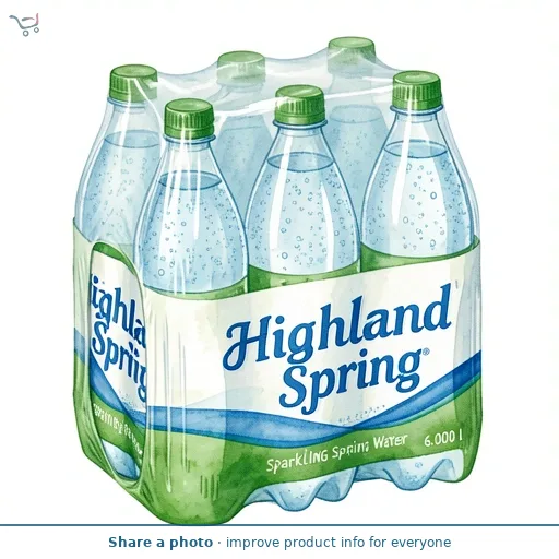 Highland Spring Sparkling Spring Water 6 x 1 Litre
