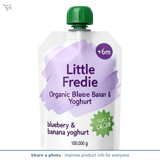 Little Freddie Organic Blueberry & Banana Yoghurt Baby Food Pouch 6+ Months