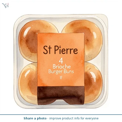 St Pierre 4 Brioche Burger Buns