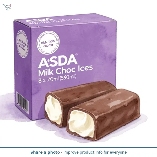 ASDA Milk Choc Ices 8 x 70ml (560ml)