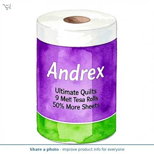 Andrex Ultimate Quilts Toilet Tissue 9 MEGA Rolls 50% more sheets