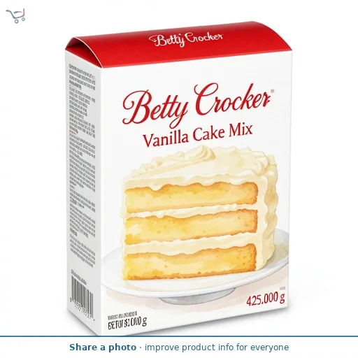 Betty Crocker Velvety Vanilla Cake Mix 425g