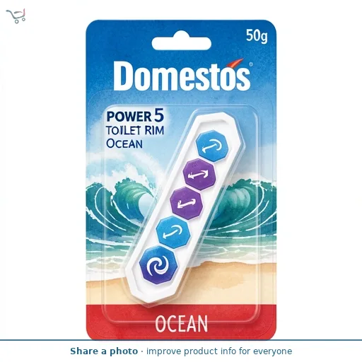 Domestos Power 5 Toilet Rim Block Ocean 50g