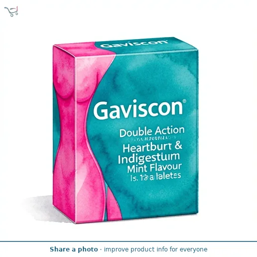 Gaviscon Double Action Heartburn & Indigestion Mint Flavour Tablets