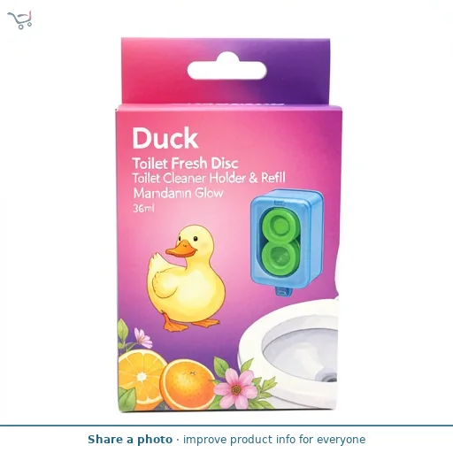 Duck Toilet Fresh Disc Toilet Cleaner Holder & Refill Mandarin Glow 36ml