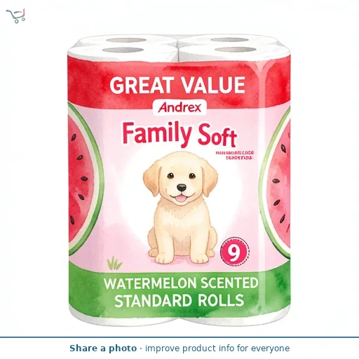 Andrex Family Soft Watermelon Toilet Tissue 9 Rolls