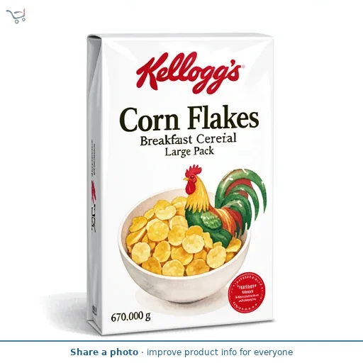 Kellogg's Corn Flakes Breakfast Cereal Large Pack 670g