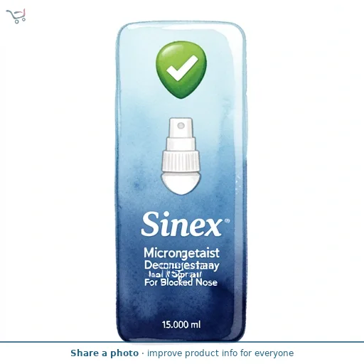 Vicks Sinex Micromist Decongestant Nasal Spray For Blocked Nose 15ml