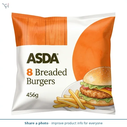ASDA 8 Breaded Chicken Burgers 456g
