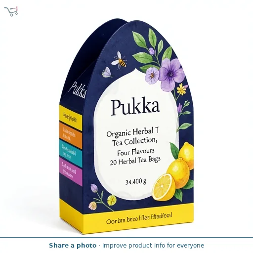 Pukka Organic Herbal Tea Collection, Four Flavours 20 Herbal Tea Bags