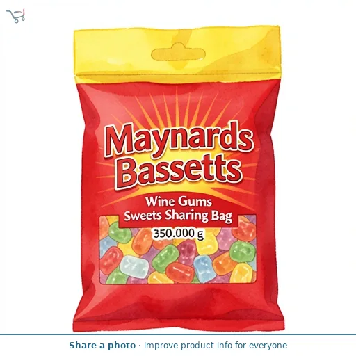 Maynards Bassetts Wine Gums Sweets Sharing Bag 350g
