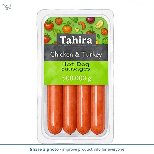 Tahira Chicken & Turkey Hot Dog Sausages 500g