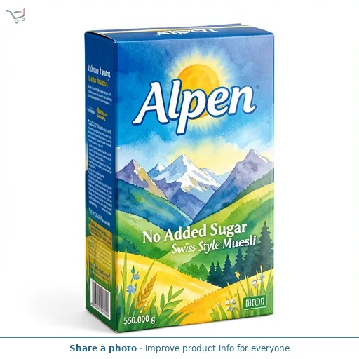Alpen Muesli No Added Sugar 550g