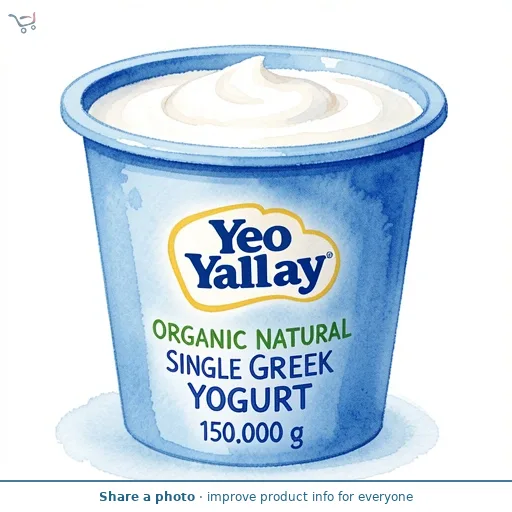 Yeo Valley Organic Natural Single Greek Style Yogurt