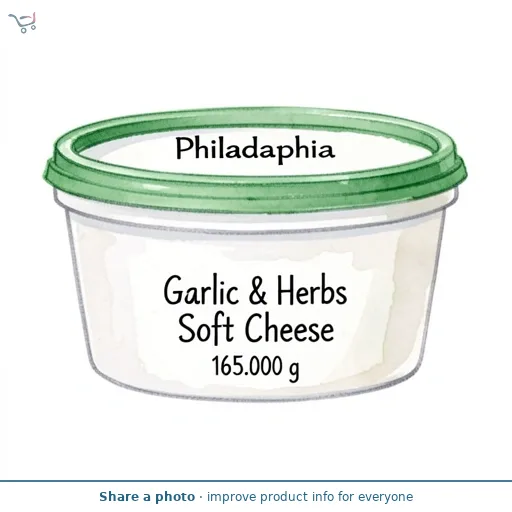 Philadelphia Garlic & Herbs Soft Cream Cheese 165g