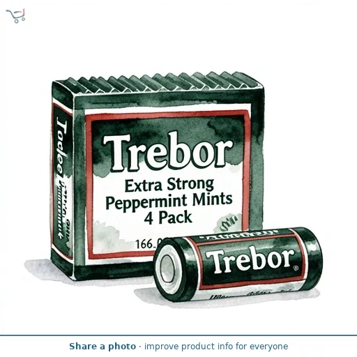 Trebor Extra Strong Peppermint Mints 4 Pack