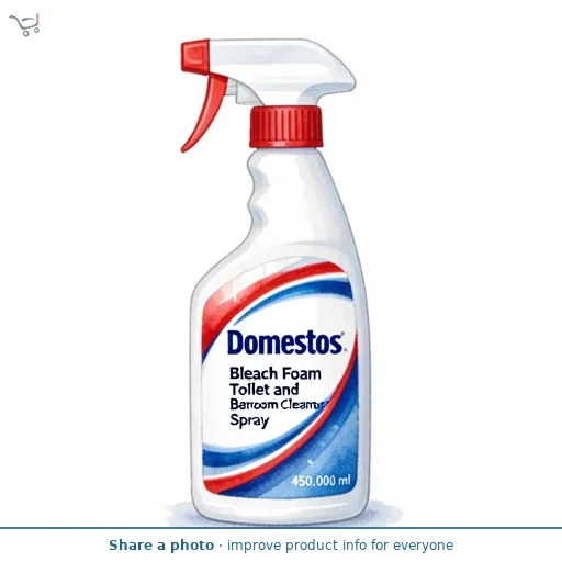 Domestos Bleach Foam Toilet and Bathroom Cleaner Spray 450ml