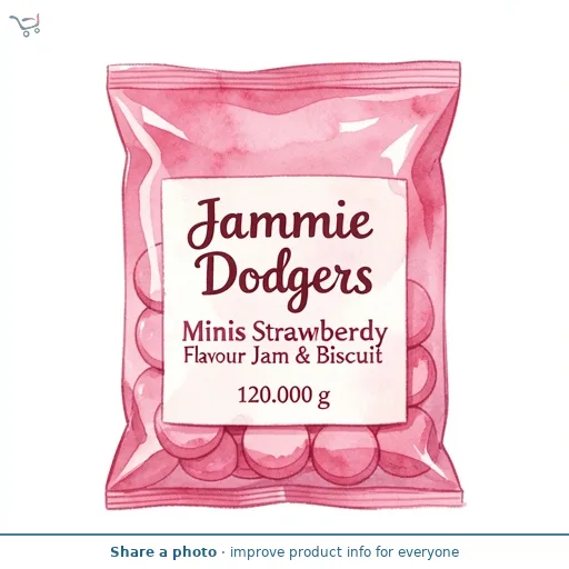 Jammie Dodgers Minis Strawberry Flavour Jam & Biscuit 6 x 20g