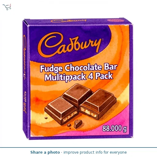 Cadbury Fudge Chocolate Bar Multipack 4 Pack