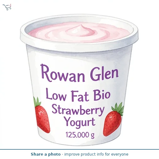 Rowan Glen Low Fat Bio Yogurt Strawberry 125g