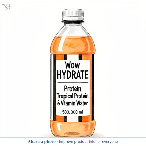 Wow Hydrate Protein Tropical Protein & Vitamin Water 500ml