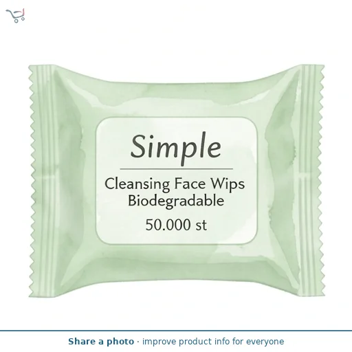Simple Cleansing Face Wipes Biodegradable 