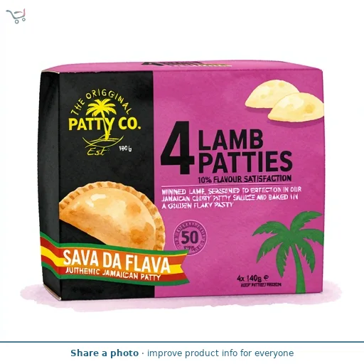 The Original Patty Co. 4 Lamb Jamaican Patties 