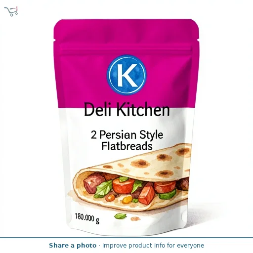 Deli Kitchen Persian Style Plain Flatbreads 2 Pack 180g