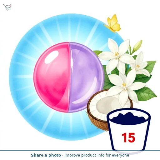 Surf 3 in 1 Laundry Washing Detergent Capsules Coconut Bliss 15 Washes