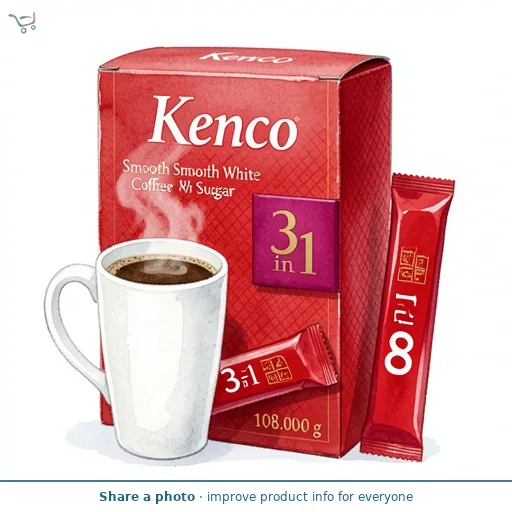 Kenco 3 In 1 Smooth White Coffee With Sugar 8 Sachets 