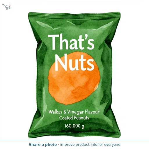 That's Nuts Walkers Salt & Vinegar Flavour Coated Peanuts