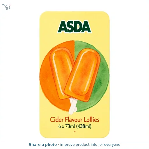 ASDA Cider Flavour Lollies 6 x 73ml (438ml)
