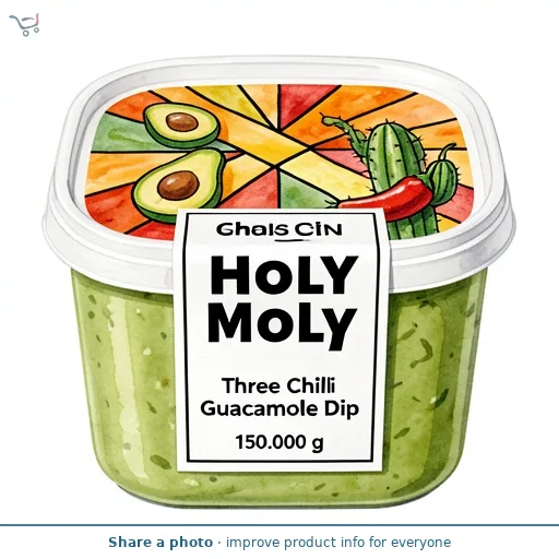 Holy Moly Three Chilli Guacamole Dip 150g