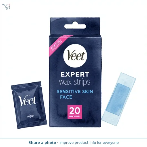Veet Expert Wax Strips Face Sensitive   20 pack